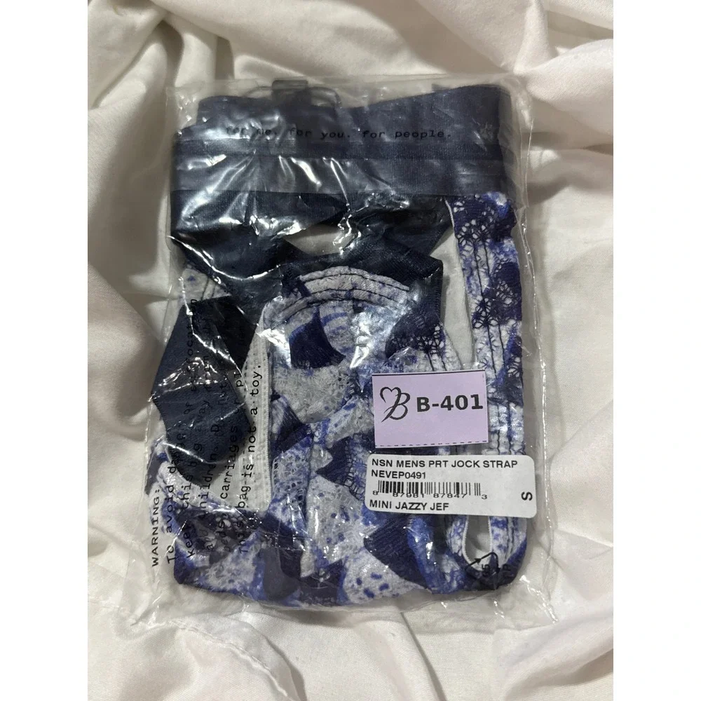 Cosabella Luxury Italian Lace Jock Strap Mini Jazzy Blue Size‎ S